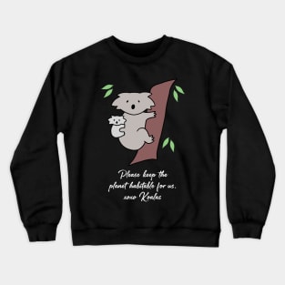 Koala - Habitable Planet (Black) Crewneck Sweatshirt